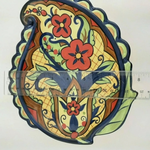 RARE Corsica "Crown Jewel" retired replacement Leaf Shape Floral Salad Plate - Picture 3 of 10